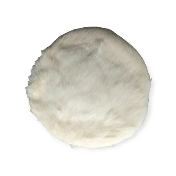 Vintage Ivory Rabbit Fur Pill Box Hat with Rhinestone Accent - Picture 8 of 12